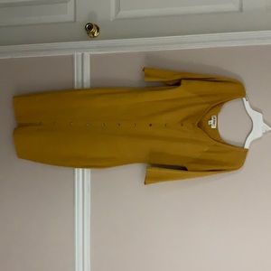 Mustard Yellow Button Dress
